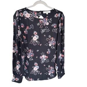 LOFT Women’s Floral Blouse – Size Medium